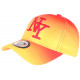 Casquette Enfant Orange et Jaune Originale Baseball Tendance Renbo de 7 a 11 ans Casquette Enfant Hip Hop Honour