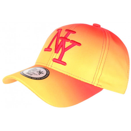 Casquette Enfant Orange et Jaune Originale Baseball Tendance Renbo de 7 a 11 ans Casquette Enfant Hip Hop Honour