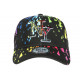 Casquette Enfant Noire et Rouge Design Peinture Original NY Baseball Painter de 7 a 11 ans Casquette Enfant Hip Hop Honour