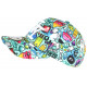 Casquette NY Turquoise et Blanche Streetwear Design Baseball Lisky CASQUETTES Hip Hop Honour