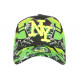 Casquette Enfant Vert Fluo et Noire Design Streetwear Baseball Larsy 7 a 12 ans Casquette Enfant Hip Hop Honour