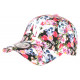 Casquette Enfant Tête de Mort Fleurs Rouges NY Skull Baseball de 7 a 11 ans Casquette Enfant Hip Hop Honour