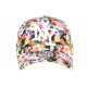 Casquette Enfant Tête de Mort Fleurs Oranges NY Skull Baseball de 7 a 11 ans Casquette Enfant Hip Hop Honour