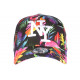 Casquette NY Rouge et Noire Fleurs Tropicales Baseball Sunset CASQUETTES Hip Hop Honour