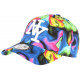 Casquette Enfant Fluo Verte Bleue Original NY Baseball Psycircus 7 à 11 Ans Casquette Enfant Hip Hop Honour