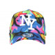 Casquette Enfant Fluo Verte Bleue Original NY Baseball Psycircus 7 à 11 Ans Casquette Enfant Hip Hop Honour