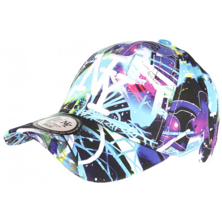 Casquette Enfant Violette Bleue City Fashion NY Baseball tower de 7 à 11 ans Casquette Enfant Hip Hop Honour