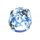 Casquette NY Blanche Fleurs Bleues Exotiques Fantaisies Baseball Phuket ANCIENNES COLLECTIONS divers