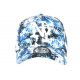 Casquette Enfant Blanche Fleurs Bleues Tropicales Baseball NY Phuket de 7 a 12 ans ANCIENNES COLLECTIONS divers