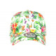 Casquette Enfant Vertes Fleurs Jaunes Tropicales Baseball NY Phuket de 7 a 12 ans Casquette Enfant Hip Hop Honour