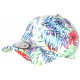 Casquette NY Bleue et Rouge Fleurs Exotiques Fantaisie Baseball Phuket CASQUETTES Hip Hop Honour