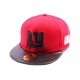 Snapback JBB Couture Rouge avec logo NY noir CASQUETTES JBB COUTURE