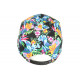 Casquette Enfant Noire Fleurs Bleues Tropicales Baseball NY Phuket de 7 a 12 ans Casquette Enfant Hip Hop Honour