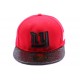 Snapback JBB Couture Rouge avec logo NY noir CASQUETTES JBB COUTURE