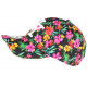 Casquette Enfant Noire Fleurs Roses Tropicales Baseball NY Phuket de 7 a 12 ans Casquette Enfant Hip Hop Honour