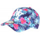 Casquette NY Violette Fleurs Roses Tropicales Fashion Baseball Phuket CASQUETTES Hip Hop Honour