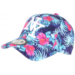 Casquette NY Violette Fleurs Roses Tropicales Fashion Baseball Phuket CASQUETTES Hip Hop Honour