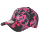 Casquette NY Rose Fluo et Noire Style Streetwear Baseball Smoky CASQUETTES Hip Hop Honour