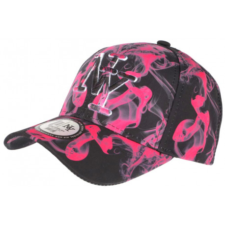 Casquette NY Rose Fluo et Noire Style Streetwear Baseball Smoky CASQUETTES Hip Hop Honour