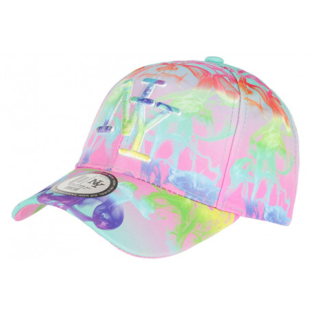 Casquette NY Rose Fluo et Verte Look Streetwear Fashion Baseball Smoky ANCIENNES COLLECTIONS divers