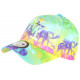 Casquette NY Verte Fluo et Violette Print Streetwear Fashion Baseball Smoky CASQUETTES Hip Hop Honour