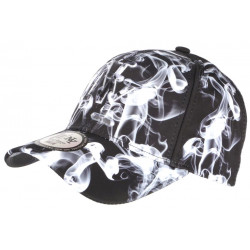 Casquette NY Noire et Blanche Visuel Streetwear Fashion Baseball Smoky CASQUETTES Hip Hop Honour