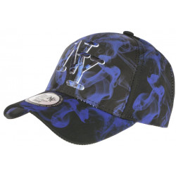 Casquette NY Bleu Marine et Noire Fashion Streetwear Baseball Smoky CASQUETTES Hip Hop Honour