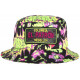 Chapeau Bob El Patron Jaune Fluo et Noire Streetwear Medellin Colombia BOB SKR