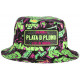 Chapeau Bob Plata o Plomo Vert Fluo et Violet Strass Colombia Baseball BOB SKR