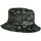 Chapeau Bob Plata o Plomo Noir et Vert Strass Streetwear Colombia Baseball BOB SKR