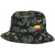 Chapeau Bob Plata o Plomo Noir et Vert Strass Streetwear Colombia Baseball BOB SKR