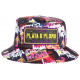 Chapeau Bob Plata o Plomo Noir et Violet Strass Streetwear Bad Colombia BOB SKR