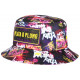 Chapeau Bob Plata o Plomo Noir et Violet Strass Streetwear Bad Colombia BOB SKR