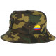 Chapeau Bob El Patron Camouflage Vert Strass Streetwear Colombia BOB SKR