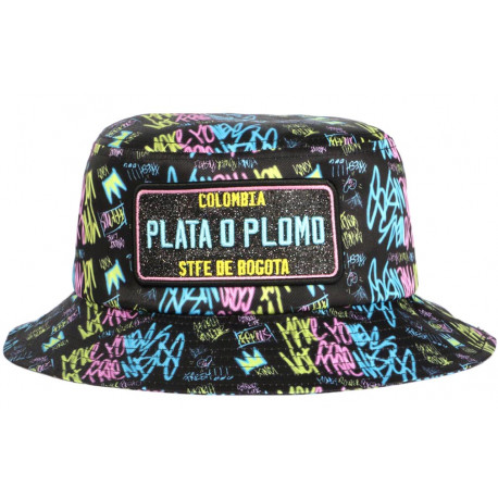 Chapeau Bob Plata o Plomo Bleu Rose Noir Strass Streetwear Colombia BOB SKR