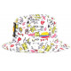 Chapeau Bob El Patron Blanc et Orange Strass Streetwear Colombia Medellin BOB SKR