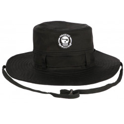 Chapeau Bob La Piraterie Rap Noir Logo Blanc Tête de Mort BOB Piraterie Music