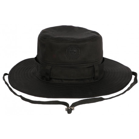 Chapeau Bob La Piraterie Music Noir Logo Noir Tête de Mort BOB Piraterie Music