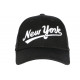 Casquette NY Noire et Blanche Vintage en Coton Custom Baseball CASQUETTES Nyls Création