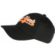 Casquette NY Orange et Noire Vintage en Coton Custom Baseball CASQUETTES Nyls Création