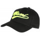 Casquette Miami Jaune Fluo et Noire Vintage en Coton Custom Baseball CASQUETTES Nyls Création