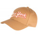 Casquette NY Marron et Rouge Vintage en Coton Custom Baseball CASQUETTES Nyls Création