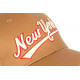 Casquette NY Marron et Rouge Vintage en Coton Custom Baseball CASQUETTES Nyls Création