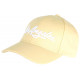 Casquette Los Angeles Beige et Blanche Vintage en Coton Custom Baseball CASQUETTES Nyls Création