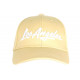 Casquette Los Angeles Beige et Blanche Vintage en Coton Custom Baseball CASQUETTES Nyls Création