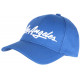 Casquette Los Angeles Bleue et Blanche Vintage en Coton Custom Baseball CASQUETTES Nyls Création