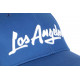 Casquette Los Angeles Bleue et Blanche Vintage en Coton Custom Baseball CASQUETTES Nyls Création