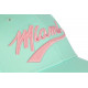 Casquette Miami Verte et Rose Vintage en Coton Custom Baseball CASQUETTES Nyls Création