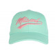 Casquette Miami Verte et Rose Vintage en Coton Custom Baseball CASQUETTES Nyls Création