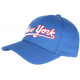 Casquette NY Bleue et Rouge Vintage en Coton Custom Baseball CASQUETTES Nyls Création